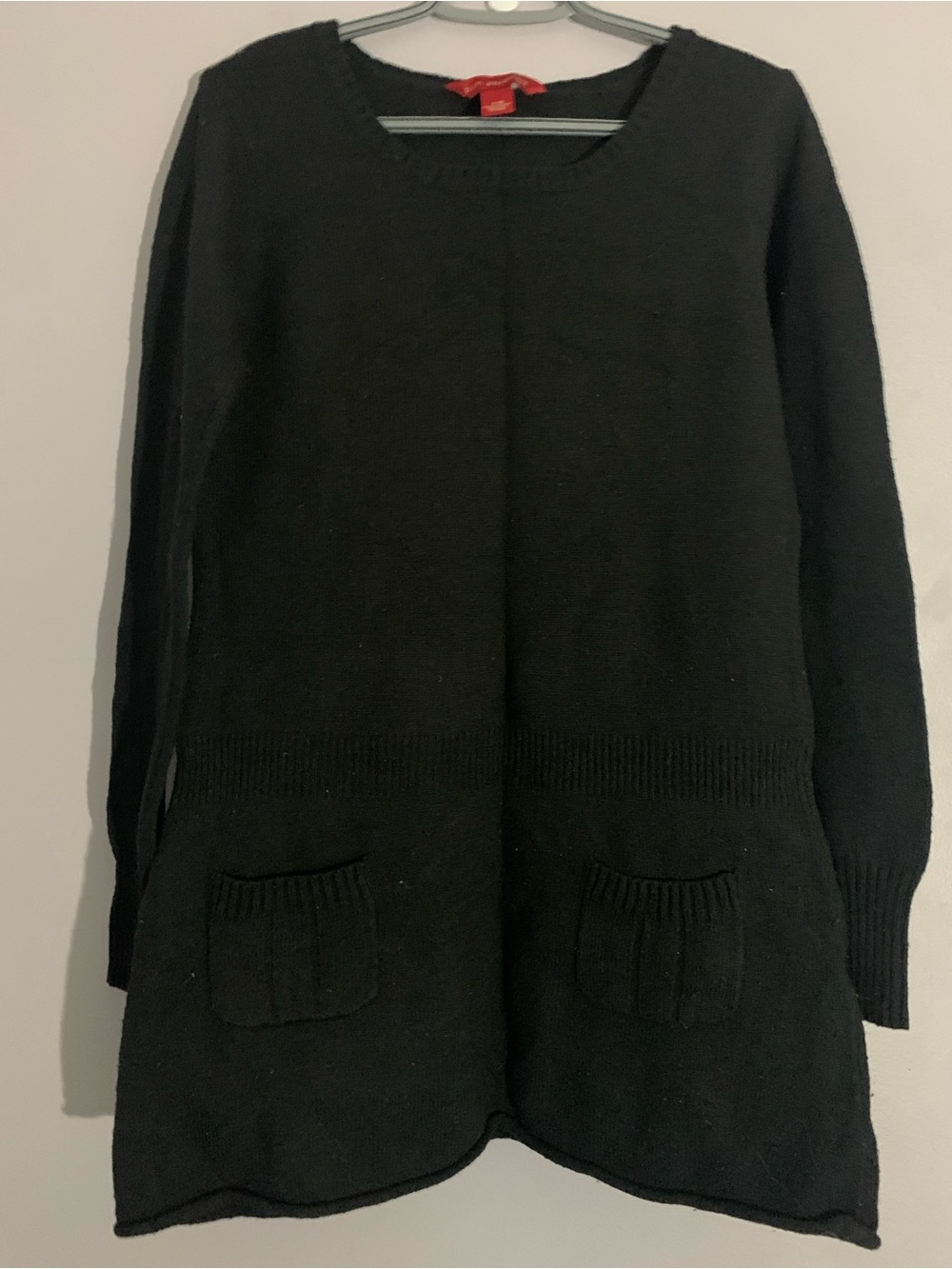 Vintage Black Sweater Dress Ladies Size Large b.u.m equipment